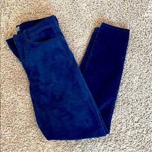Gap Navy Velvet Skinny Jeans